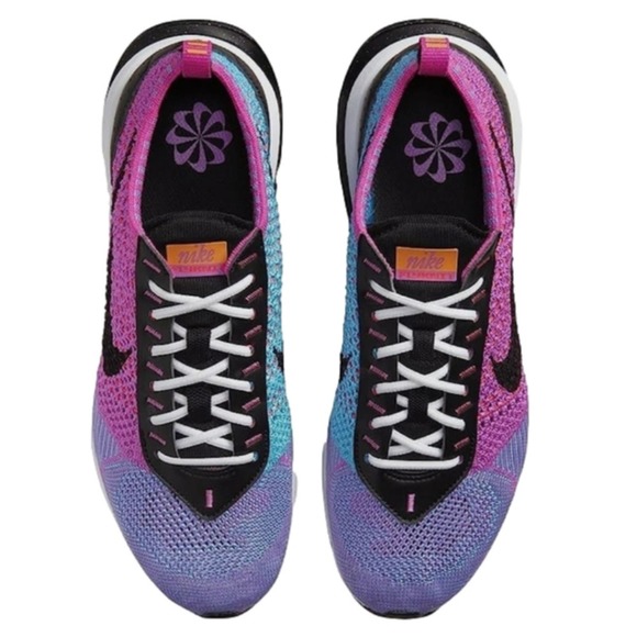 NIKE WOMENS AIR MAX FLYKNIT RACER NEXT NATURE FUCHSIA DREAM BALTIC BLUE sneakers - Picture 7 of 10